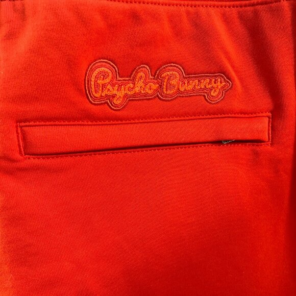 Psycho Bunny Cleveland Chainstitch Sweatpant Tangerine Tango Men's Size Med‎ NEW - Picture 1 of 8